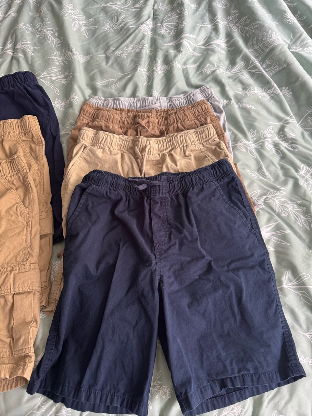 Boys Cargo Shorts - Navy & Khaki Pack